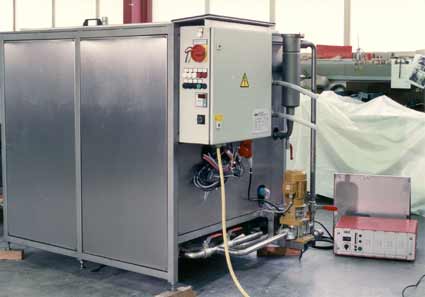 Single chamber ultrasonic cleaning tank in stainless steel version